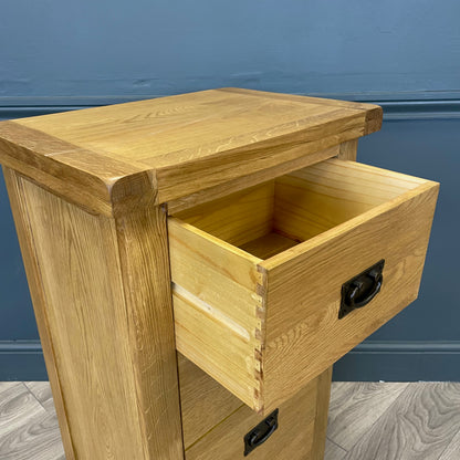 Oakdale Oak - 4 Drawer Narrow Chest