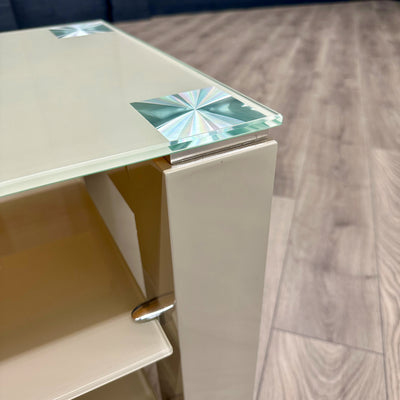Latte Cream Gloss & Glass - Large TV Unit (140cm)