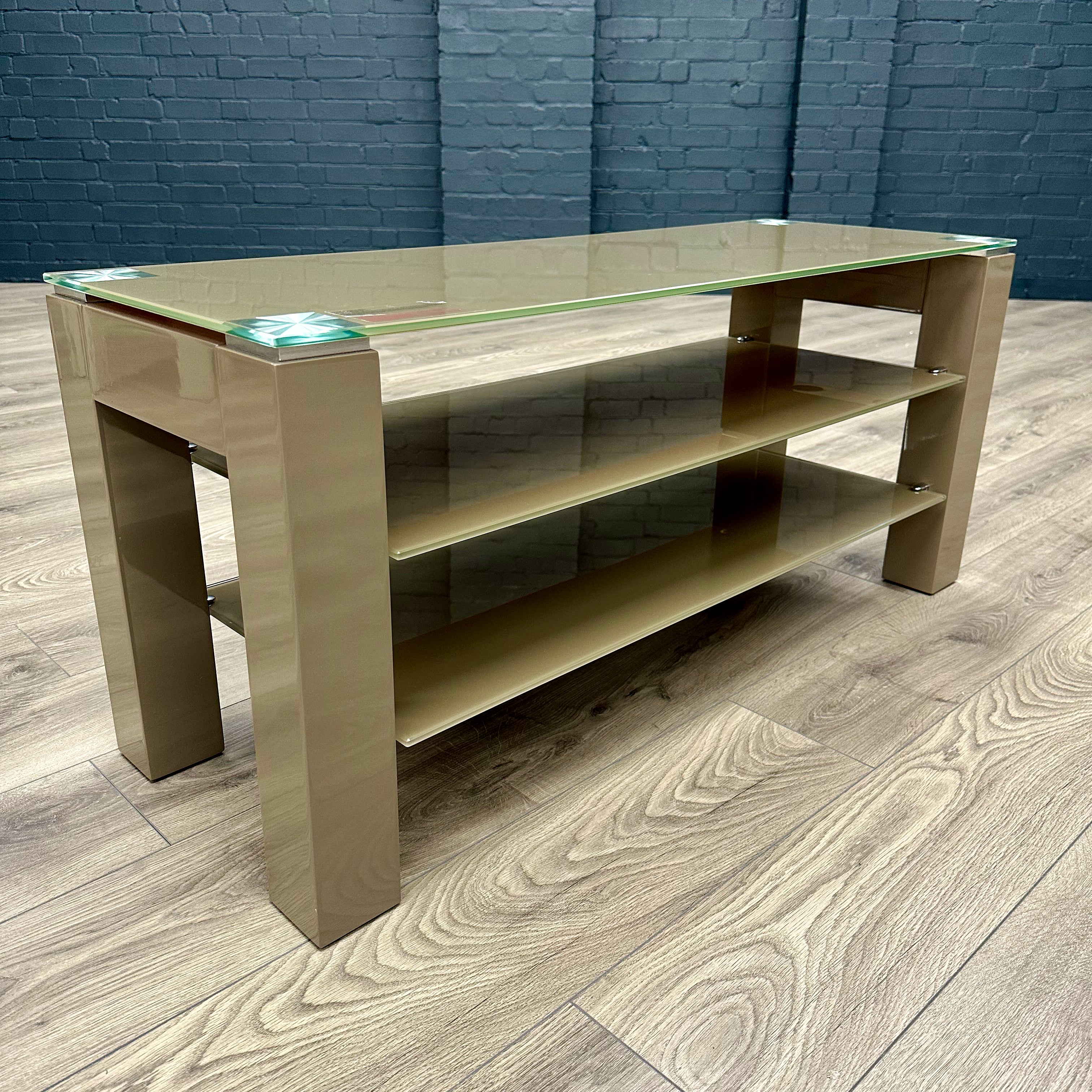 Mocha Gloss & Glass - Standard TV Unit (110cm)