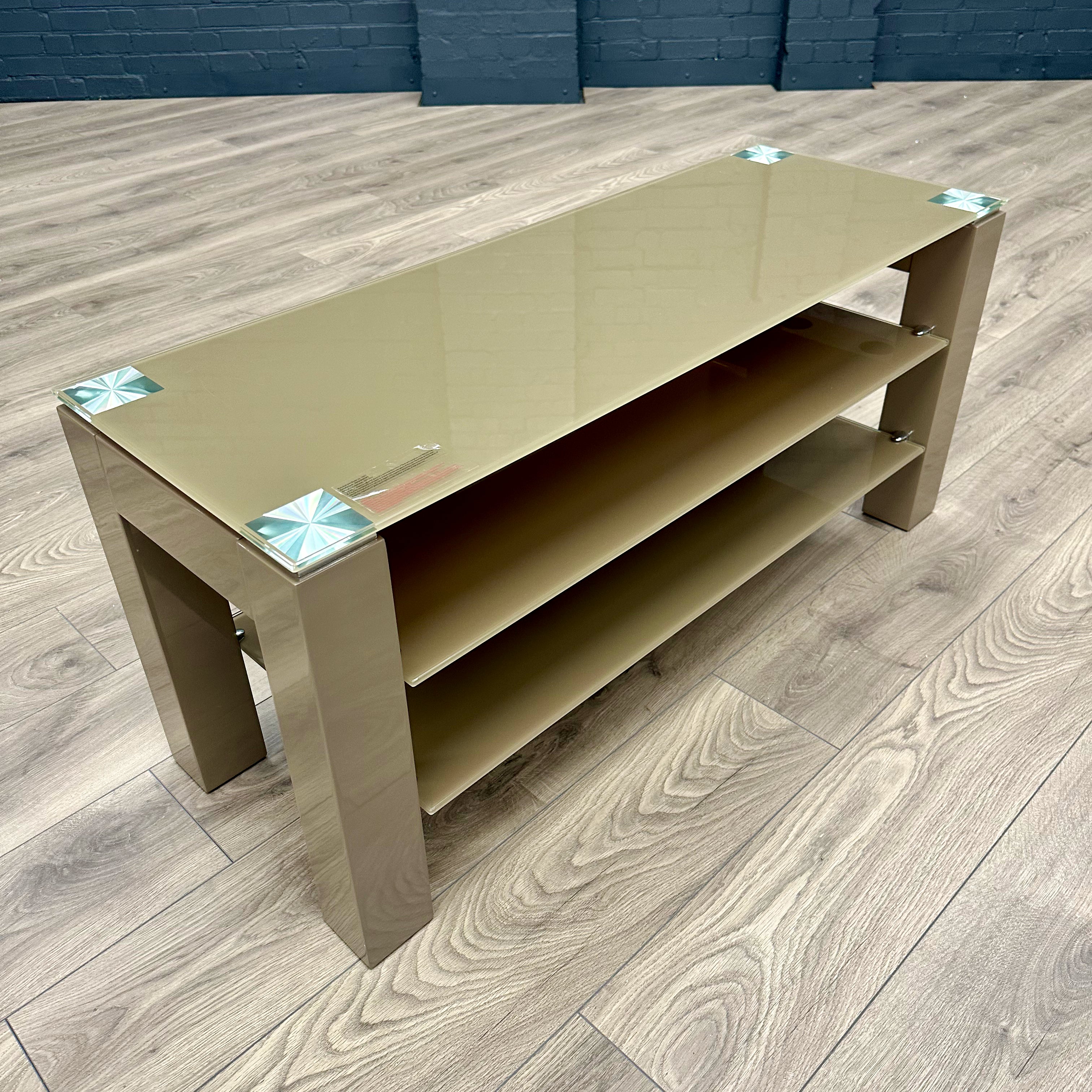 Mocha Gloss & Glass - Standard TV Unit (110cm)