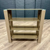 Mocha Gloss & Glass - Low Display Bookcase