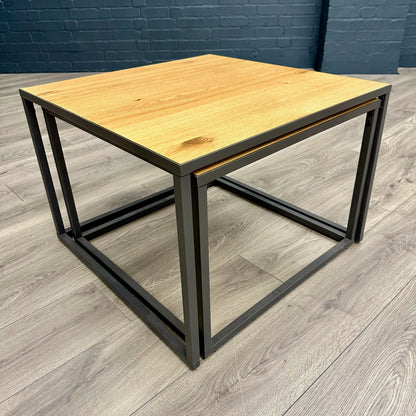 Soho Industrial Oak - XL Nest of 2 Tables (Showroom Clearance)