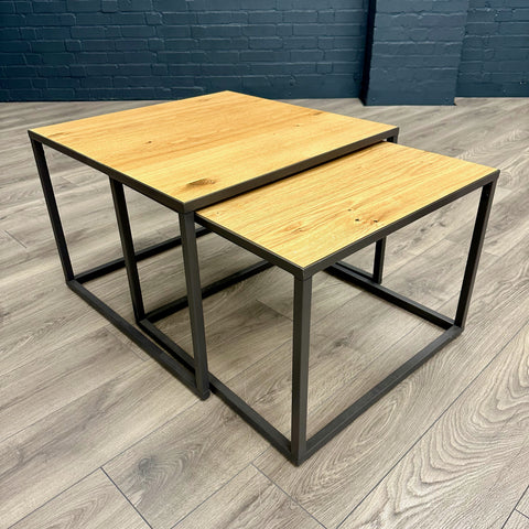 Soho Industrial Oak - XL Nest of 2 Tables (Showroom Clearance)