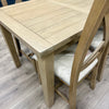 Suffolk Oak 1.25m Extending Table PLUS 4x Cross Back Chairs - Showroom Clearance