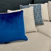 Cory Sofa - Chaise Sofa AND Storage Footstool - Dallas Silver