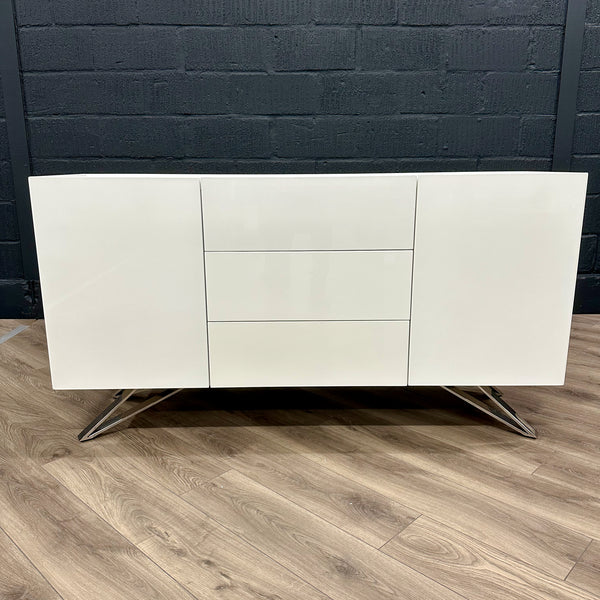 Mint Collection - Novara Large Sideboard - Gloss White - Showroom Clearance