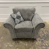 Pewter Fabric Armchair (Showroom Clearance)
