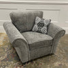 Pewter Fabric Armchair (Showroom Clearance)