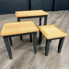 Modena Grey Painted Nest of Tables - 3 Tables - Showroom Clearance