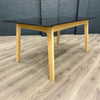 Stockholm Oak & Black Glass - Dining Table