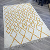 Hackney Diamond Rug 160cmx230cm - Yellow - Showroom Clearance