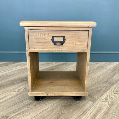 Reclaimed Wood Lamp Table / Bedside (Showroom Clearance)
