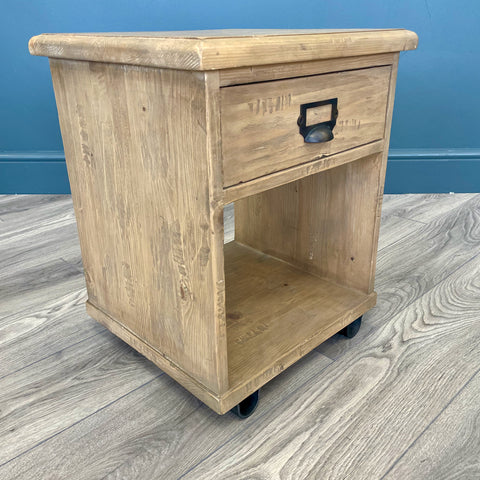 Reclaimed Wood Lamp Table / Bedside (Showroom Clearance)