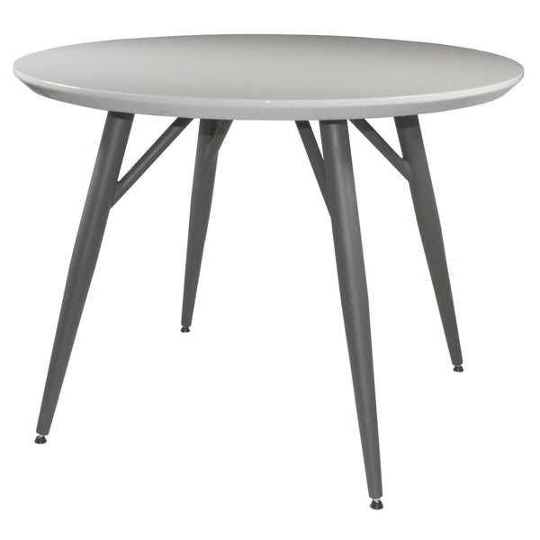 Logan Round Dining Table - Grey Gloss