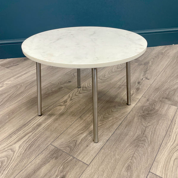 Large Marble & Steel Table (Showroom Clearance)