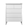 Mint Collection - Arezzo 2 Over 3 Chest of Drawers - Gloss White