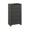 Mint Collection - Arezzo 5 Drawer Narrow Chest - Matt Dark Grey