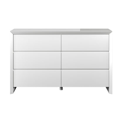 Mint Collection - Arezzo 6 Drawer Chest - Gloss White