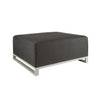 Mambo Del Mar Chaise Section - Dark Grey Fabric, Grey Frame