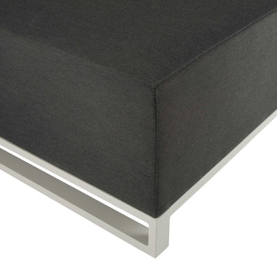 Mambo Del Mar Garden Furniture - Aluminium Chaise Section - Dark Grey Fabric, Grey Frame
