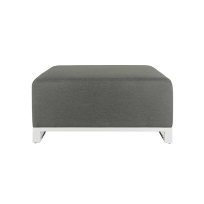 Mambo Del Mar Garden Furniture - Aluminium Chaise Section - Light Grey Fabric, White Frame