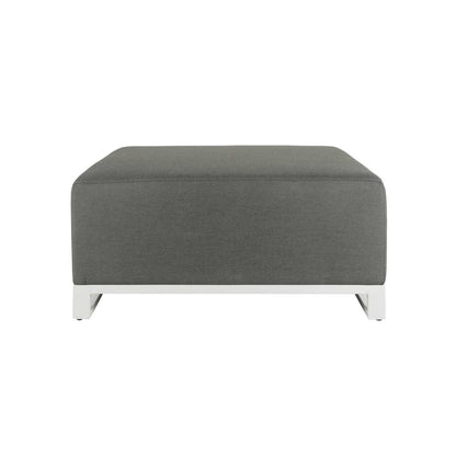 Mambo Del Mar Garden Furniture - Aluminium Chaise Section - Light Grey Fabric, White Frame