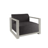 Mambo Del Mar Single Chair - Dark Grey Fabric, Grey Frame