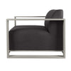 Mambo Del Mar Single Chair - Dark Grey Fabric, Grey Frame