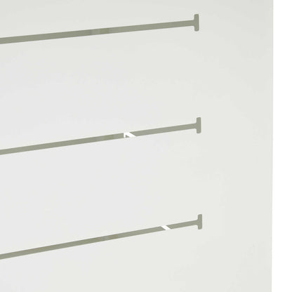 Mambo Santorini Garden Furniture - Aluminium Rectangular Dining Table - White with Patterned Top