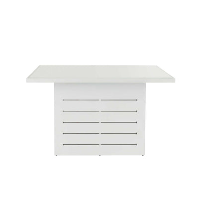 Mambo Santorini Garden Furniture - Aluminium Bar Table - White with Plain Top