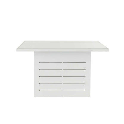 Mambo Santorini Garden Furniture - Aluminium Bar Table - White with Plain Top