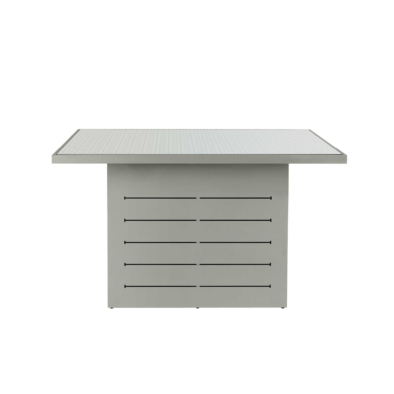 Mambo Santorini Garden Furniture - Aluminium Bar Table - Grey with Patterned Top