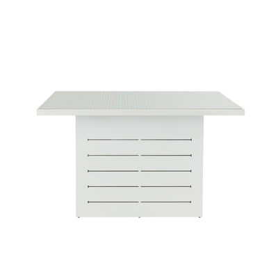 Mambo Santorini Garden Furniture - Aluminium Bar Table - White with Patterned Top