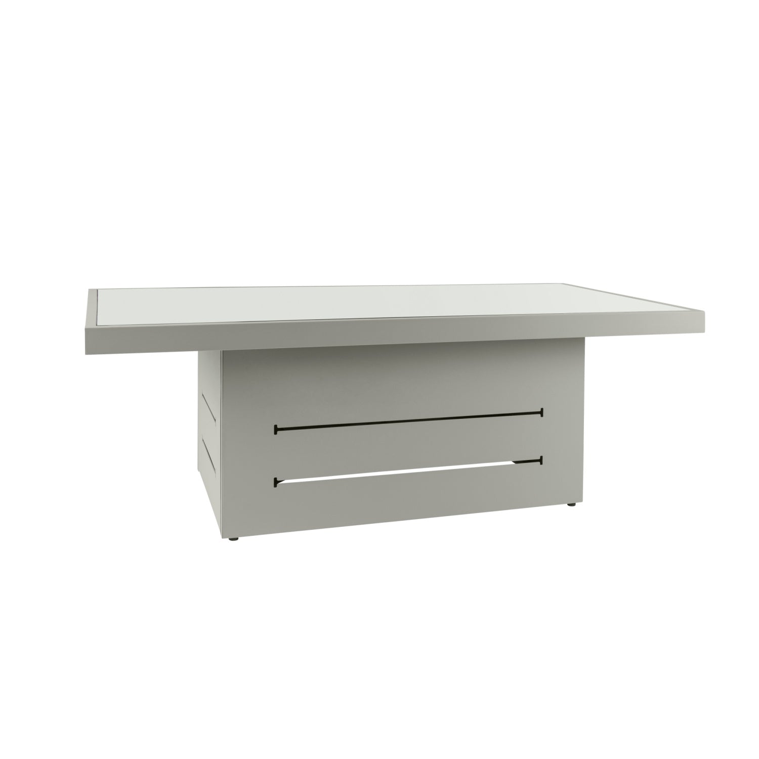Mambo Del Mar Garden Furniture - Aluminium Coffee Table - Grey with Plain Top
