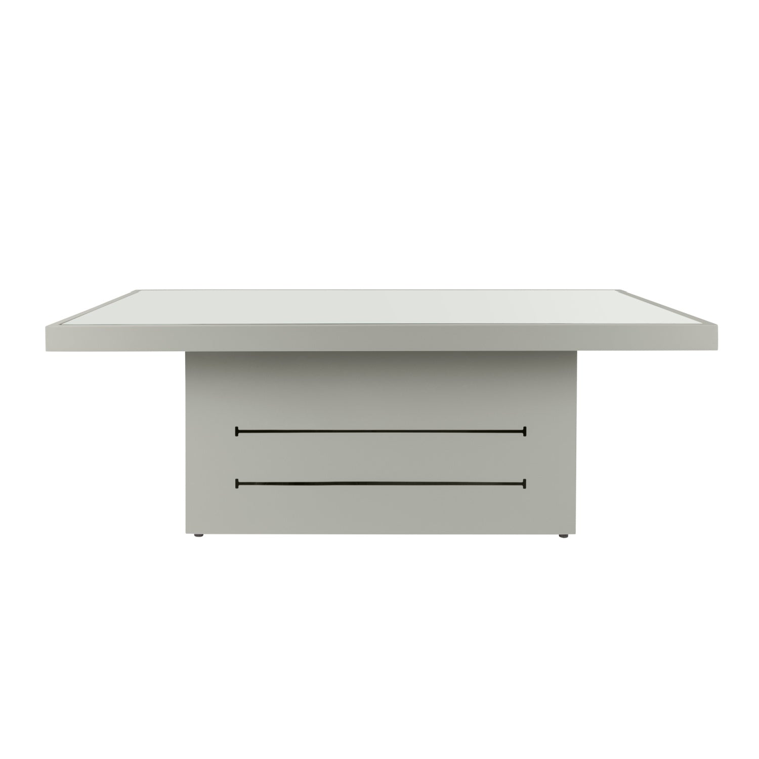 Mambo Del Mar Garden Furniture - Aluminium Coffee Table - Grey with Plain Top