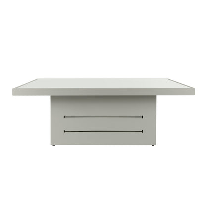 Mambo Del Mar Garden Furniture - Aluminium Coffee Table - Grey with Plain Top