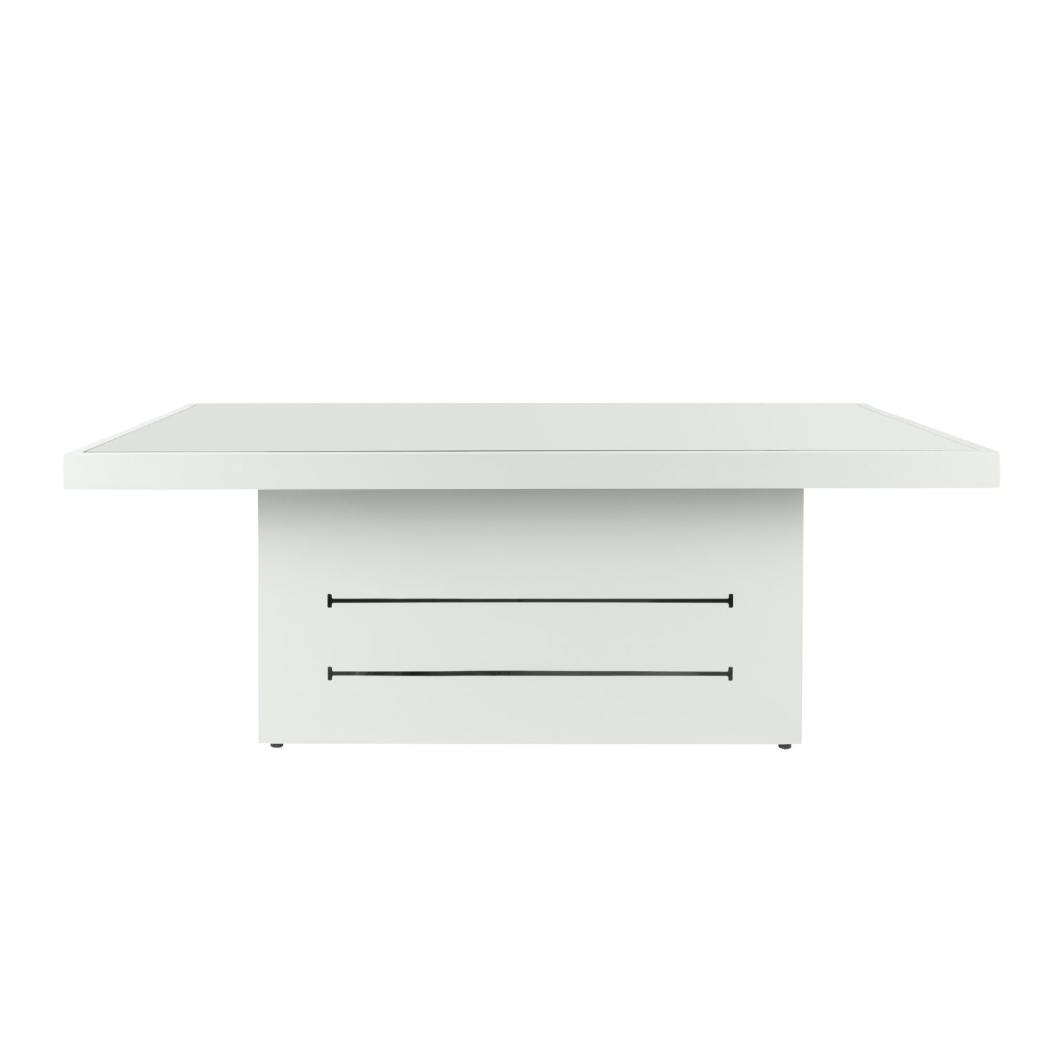 Mambo Del Mar Garden Furniture - Aluminium Coffee Table - White with Plain Top