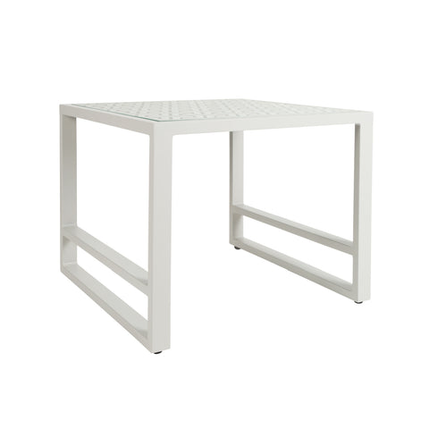 Mambo Del Mar Side Table - White with Patterned Top