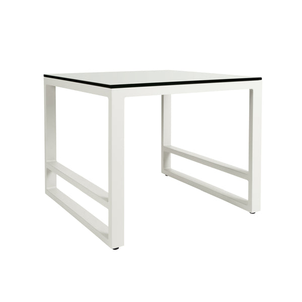 Mambo Del Mar Side Table - White with Plain Top