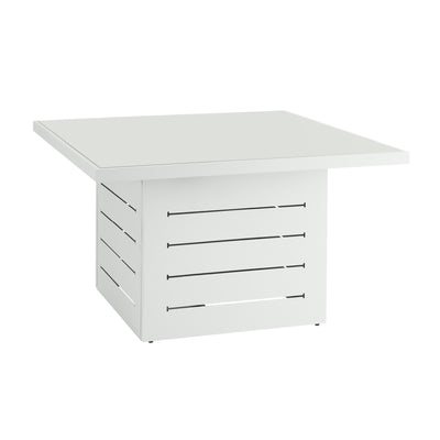 Mambo Santorini Garden Furniture - XL, Aluminium Square Dining Table - White with Plain Top