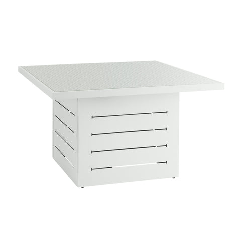 Mambo Santorini Square Dining Table - White with Patterned Top