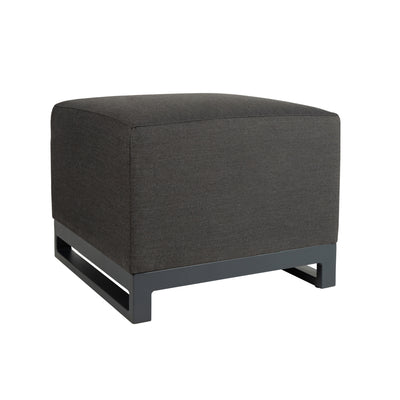Mambo Cove Garden Furniture - Aluminium & Fabric Small Footstool (3 pcs) - Dark Grey