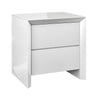 Mint Collection - Arezzo Bedside Cabinet - Gloss White