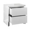 Mint Collection - Arezzo Bedside Cabinet - Gloss White