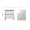 Mint Collection - Arezzo Bedside Cabinet - Gloss White