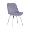 Mint Collection - Swivel Chair - Light Grey With Chrome