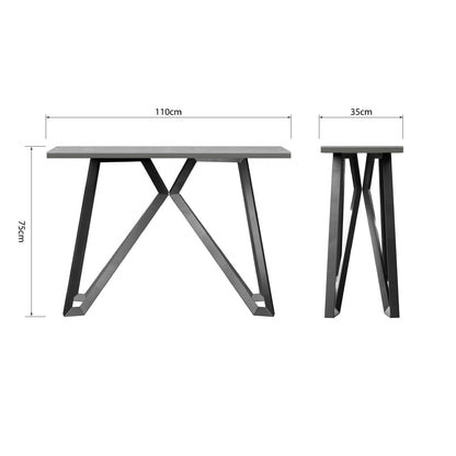 Mint Collection - Salerno Console Table - Matt Dark Grey