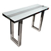 Mint Collection - Console Table with Metal Detail - Glass