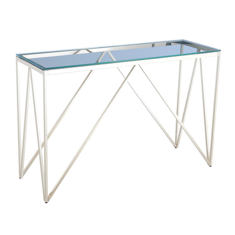 Mint Collection - Hairpin Leg Console Table - Glass