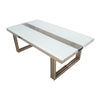 Mint Collection - Coffee Table with Metal Detail - Glass